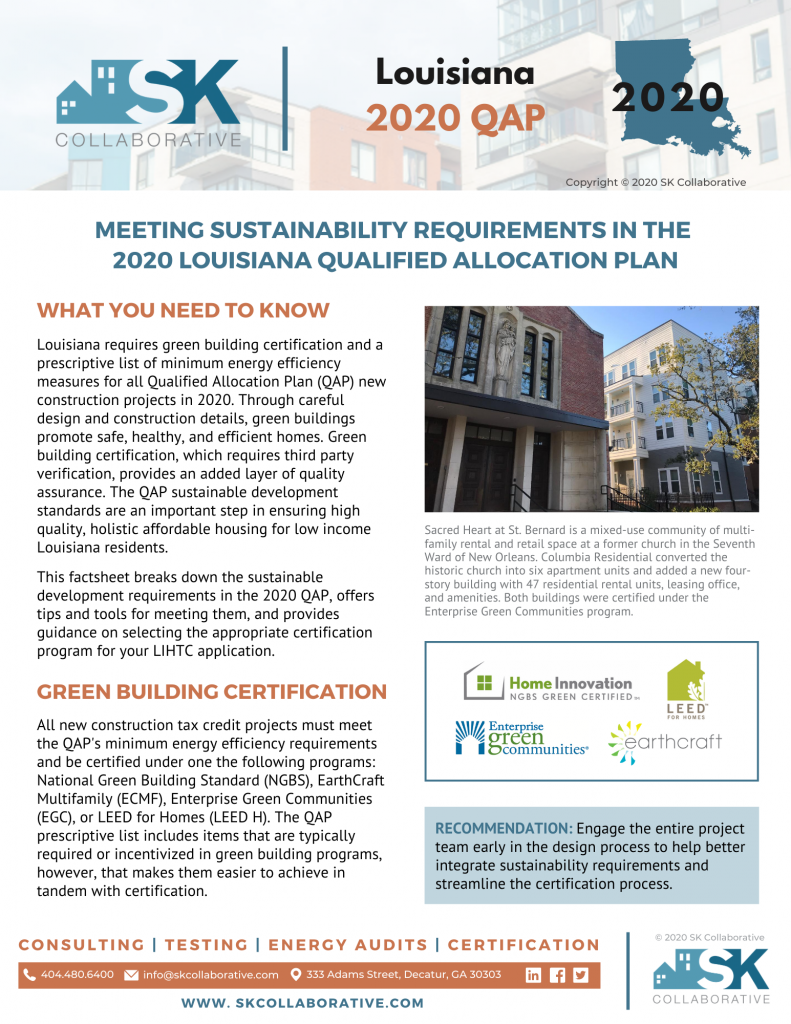 2020 Louisiana QAP Factsheet