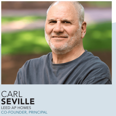 SK Collaborative principal Carl Seville headshot with text beneath it displaying his name and accreditations.